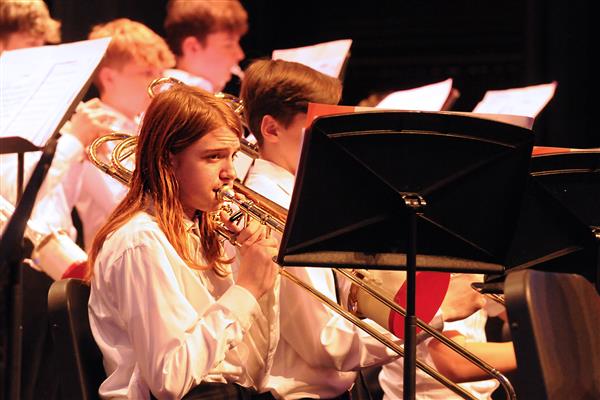 Students performing at the 2023-2024 All County Jazz Concert